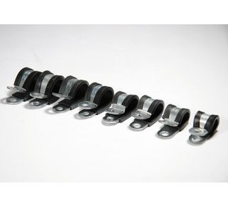 abrazadera con amortiguador de goma de 15 mm de diámetro