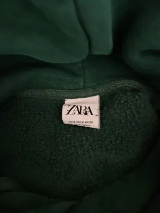Sudadera con capucha Zara verde