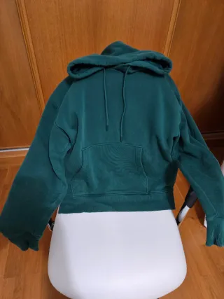 Sudadera con capucha Zara verde