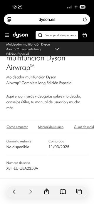 Vendo Dyson Airwrap Complet Long Edit