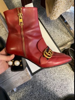Stivali Rossi Gucci Marmont Tg 36.5