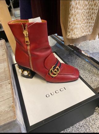 Stivali Rossi Gucci Marmont Tg 36.5