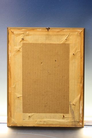 Niño sobre vaca con anciano. Reproducción de pintura rusa s.XIX.