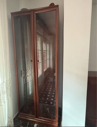 Vitrina madera y cristal