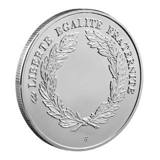 FRANCIA MONEDA BAÑADA EN PLATA + ESTUCHE