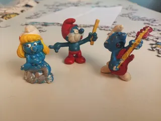 Set di 3 figure di Puffi