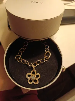 Pulsera Tous Plata y Topacio Flor