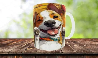 Tazza con disegno cane jack russel