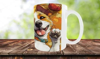 Tazza con disegno cane jack russel