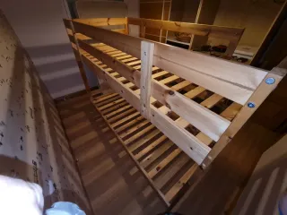 Litera madera 90x180 y 2 colchones 105x180cm