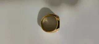 Anillo Titanio Bañado Oro 18k Resistente