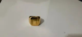 Anillo Titanio Bañado Oro 18k Resistente