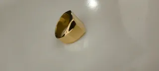 Anillo Titanio Bañado Oro 18k Resistente