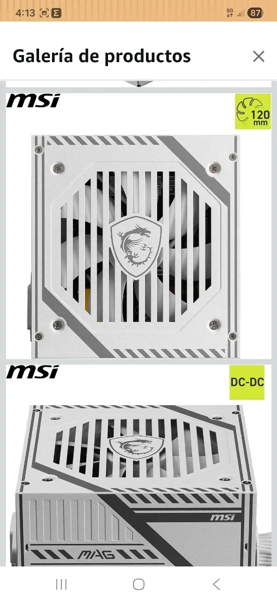 MSI MAG A650BNL WHITE Fuente Alimentación 650W