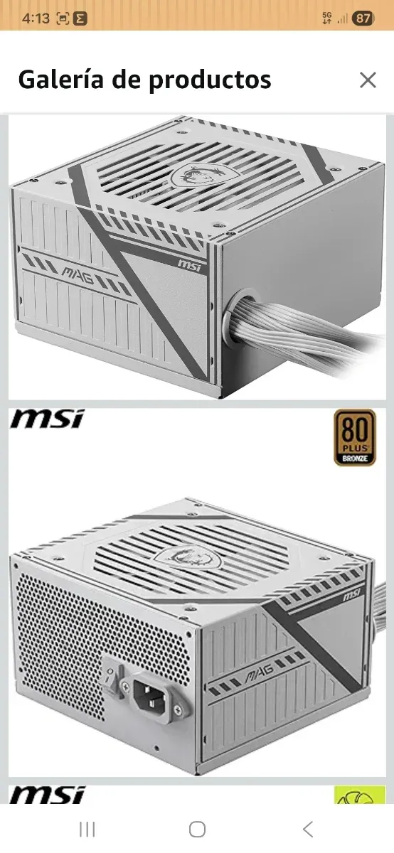 MSI MAG A650BNL WHITE Fuente Alimentación 650W