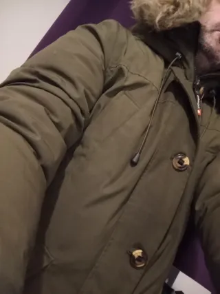 Parka hombre superdry plumón 90 %  verde imperm...