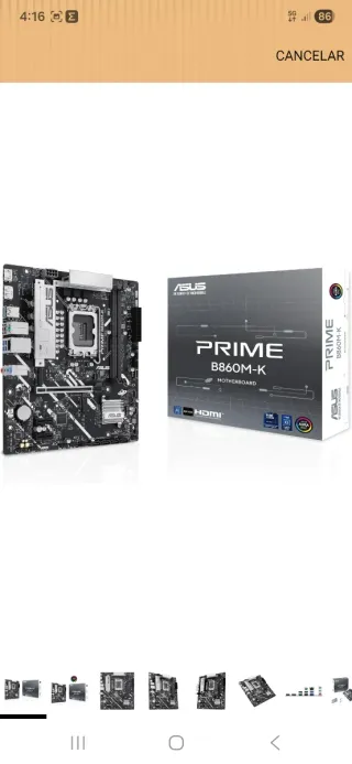 ASUS Prime B860M-K Placa Base Intel mATX