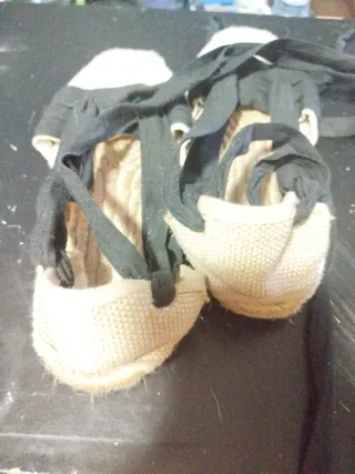 Alpargatas Fallero Negras y Blancas