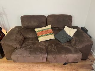 Sofá 2 plazas marrón