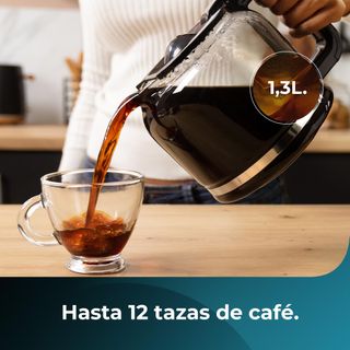 Cecotec Cafetera de Goteo Coffee 56 Time, 800W de Potencia, Programa tu café, Acero Inoxidable, Pantalla LCD, Boquilla antigoteo, Capacidad 1,3L para 10 tazas, Autoapagado, Deposito con ventana