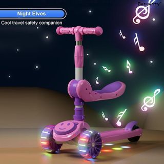 Patinete scooter-infantil ruedas con luces Rosa Nuevo (con tablero musical)
