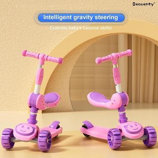 Patinete scooter-infantil ruedas con luces Rosa Nuevo (con tablero musical)