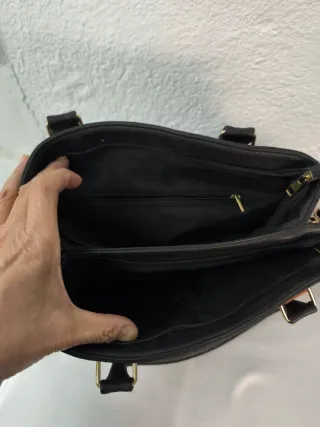 Bolso cartera negro y marrón