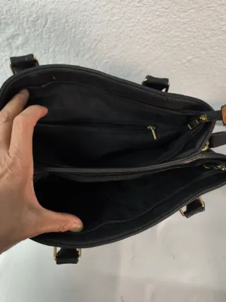 Bolso cartera negro y marrón