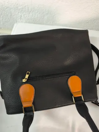 Bolso cartera negro y marrón