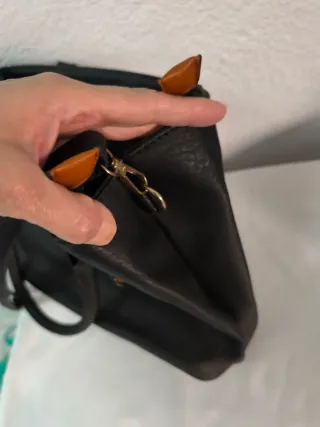 Bolso cartera negro y marrón