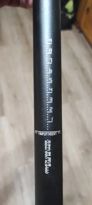 Tija sillín bicicleta negra