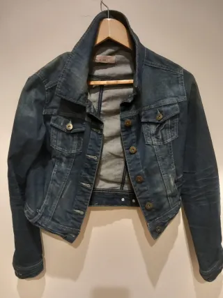 Cazadora vaquera corta mujer