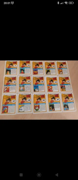 Cartas Dragon Ball Colección