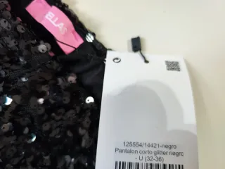 Shorts de lentejuelas negros