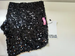 Shorts de lentejuelas negros
