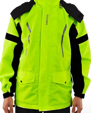 Chaqueta impermeable WOSAME verde y negra