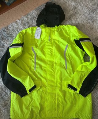 Chaqueta impermeable WOSAME verde y negra