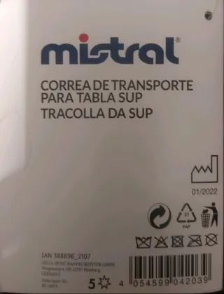 Correa de transporte Mistral para tabla SUP