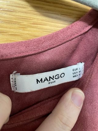 Top Mango sin mangas rosa