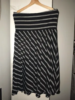 Vestido palabra de honor Esmara rayas