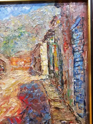 Cuadro de madera dorado