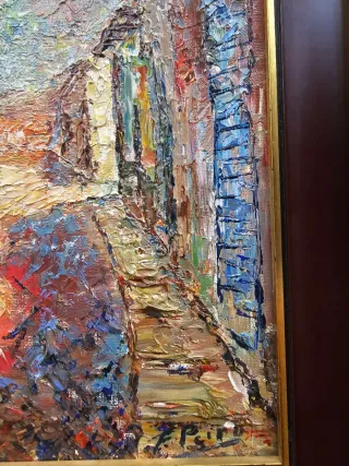 Cuadro de madera dorado