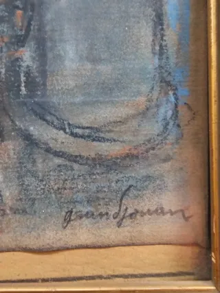 Cuadro Venecia Siglo XIX Firma a estudiar