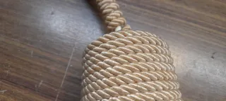 Porta lampada corda intrecciata