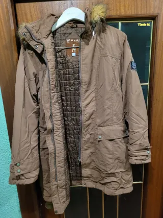 Chaqueta Mujer Marrón Capucha Talla M