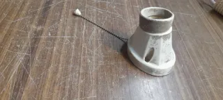 Portalampada ceramica con catena