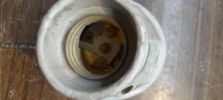 Portalampada ceramica con catena