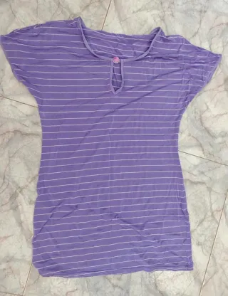 Vestido lila rayas verano ligero