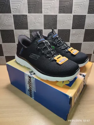 Zapatillas Skechers Negras y Azules