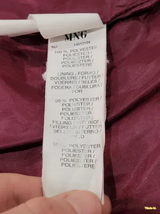 Chaqueta Mujer Puff Negra Talla L